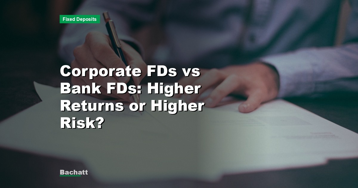 Corporate FDs vs Bank FDs: Higher Returns or Higher Risk?