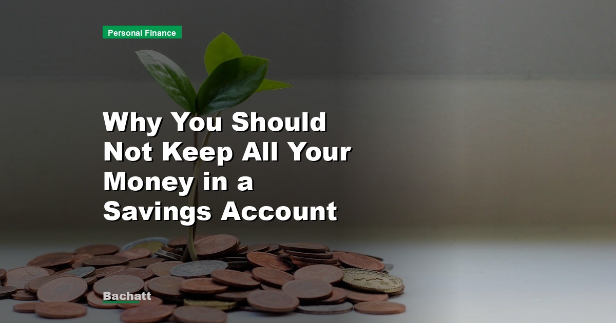 Why You Should Not Keep All Your Money in a Savings Account
