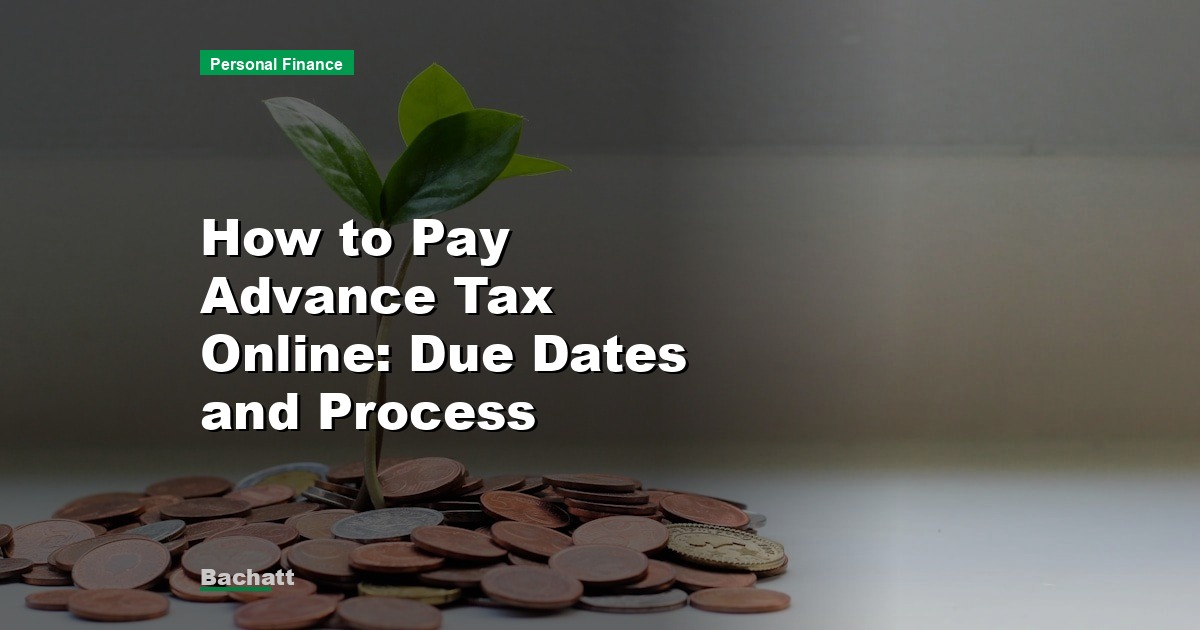How to Pay Advance Tax Online: Due Dates and Process
